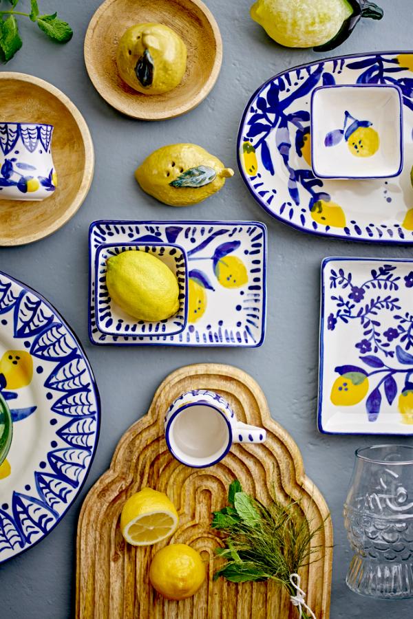 Maxima Plate - Blue Stoneware - set of 2