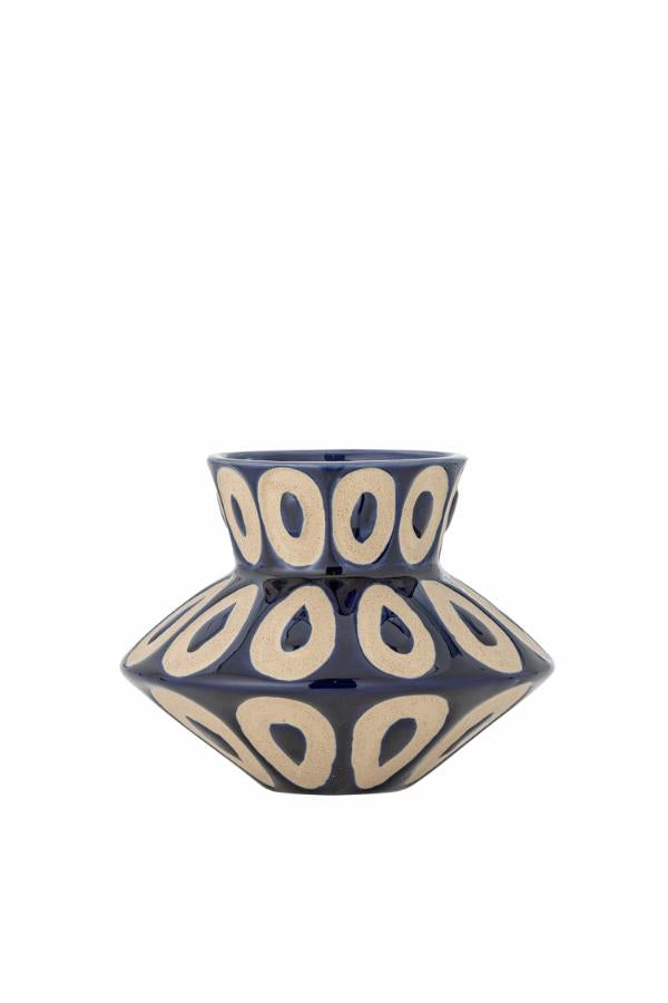 Bashir Vase - Blue Stoneware - Small