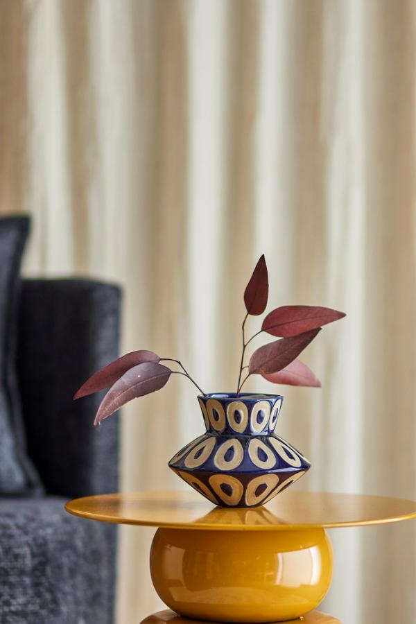 Bashir Vase - Blue Stoneware - Small
