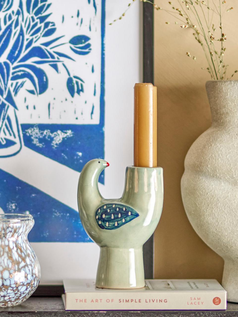 Trudy Candle Holder - Blue