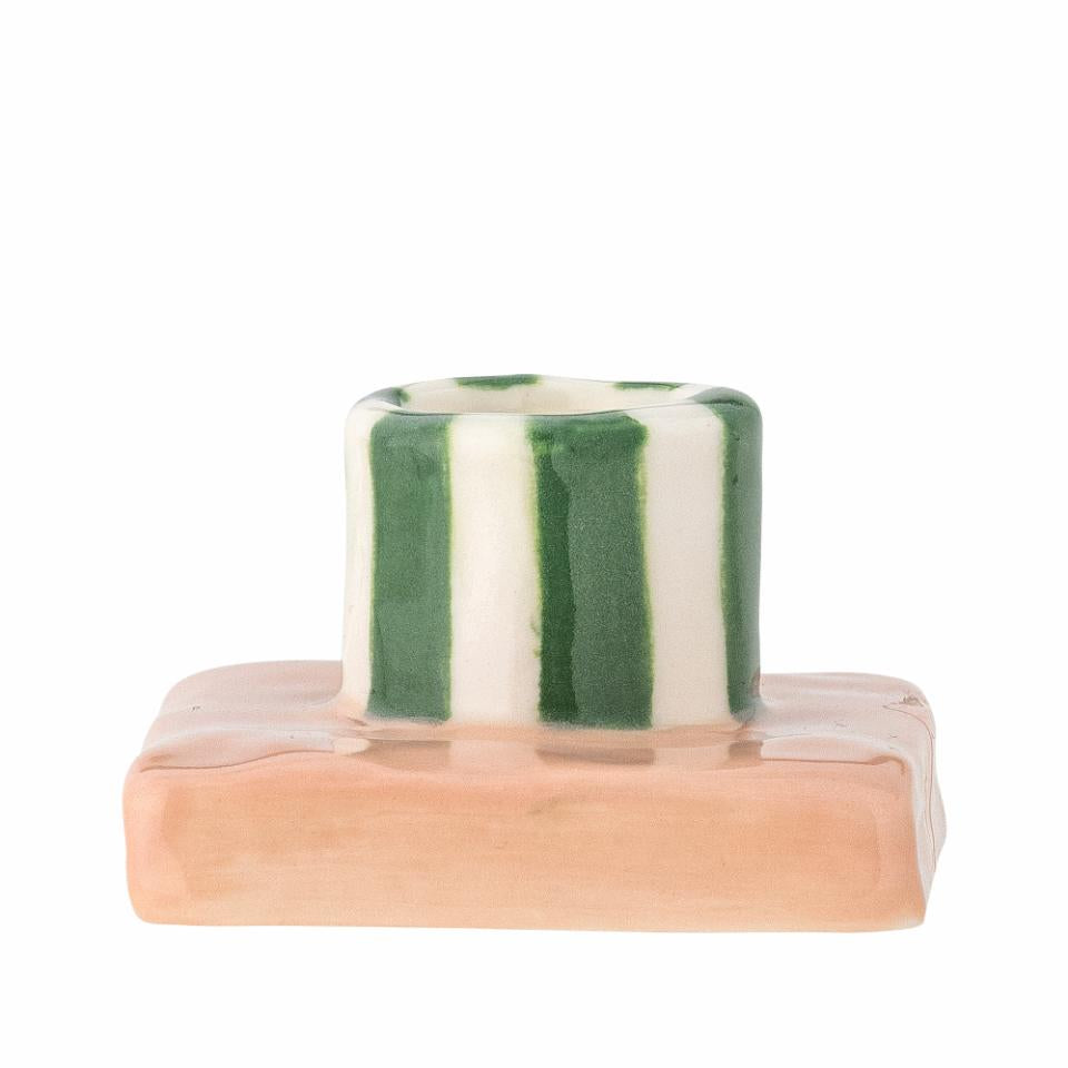 Tacana Candle Holder - Small - Green/Pink