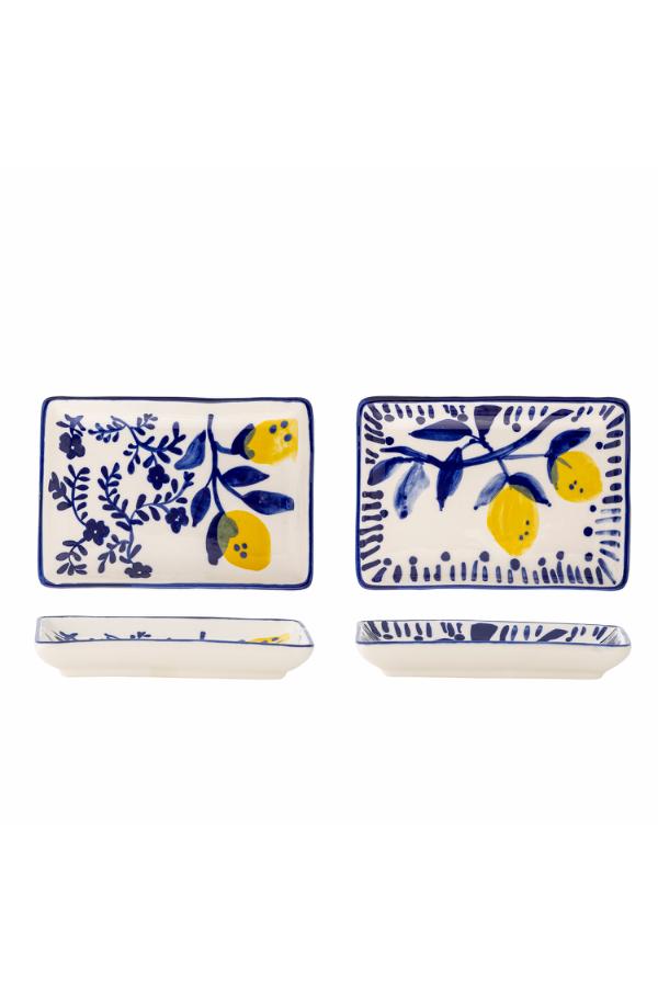 Maxima Plate - Blue Stoneware - set of 2