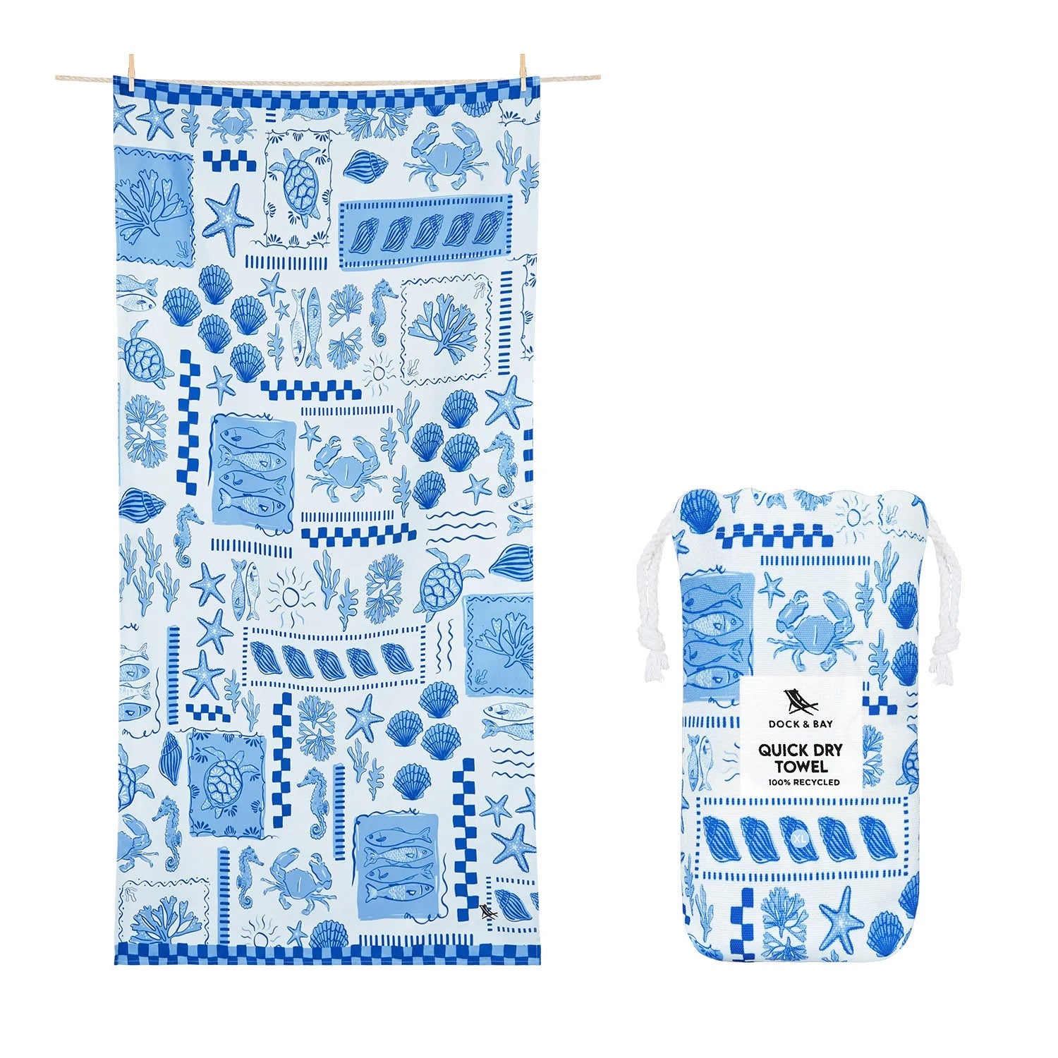 Dock & Bay - Beach Towel - Grecian Shores - XL