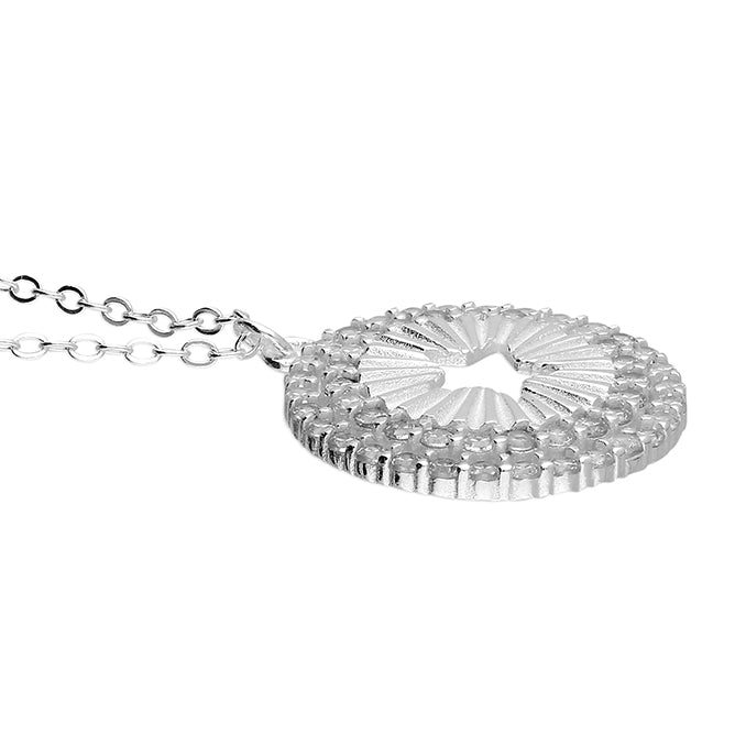 Sterling Silver Cubic Zirconia Star Necklace