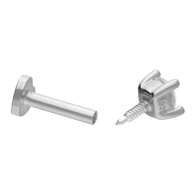 Cubic Zirconia Single Labret Stud Earring