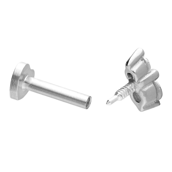 Cubic Zirconia Single Labret Stud Earring