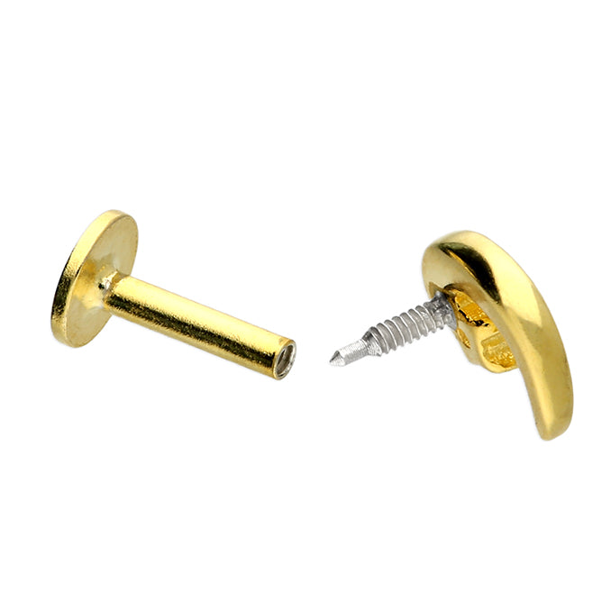 Moon Single Labret Stud Earring - Gold Plated