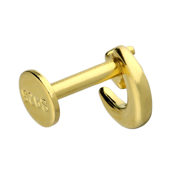 Moon Single Labret Stud Earring - Gold Plated