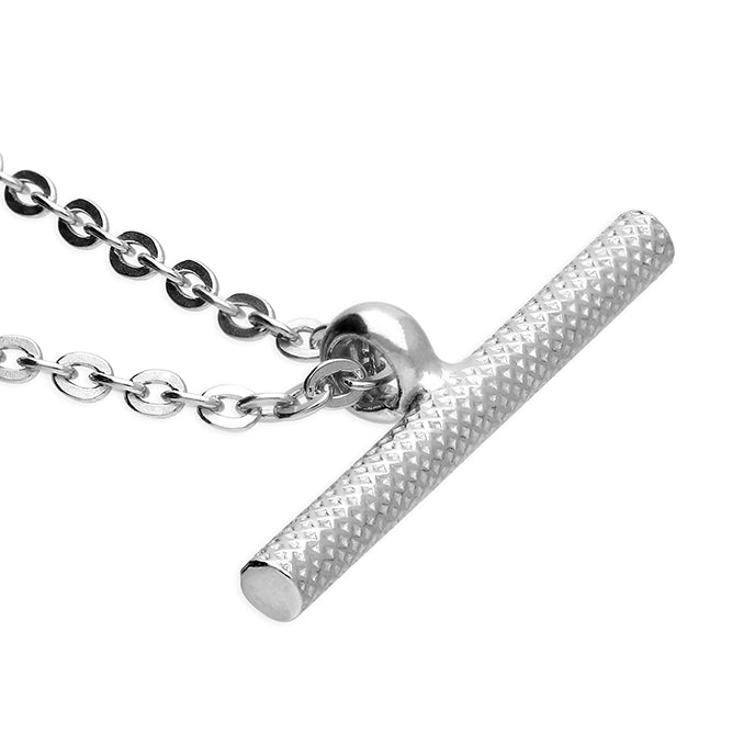 Sterling Silver T-Bar Necklace