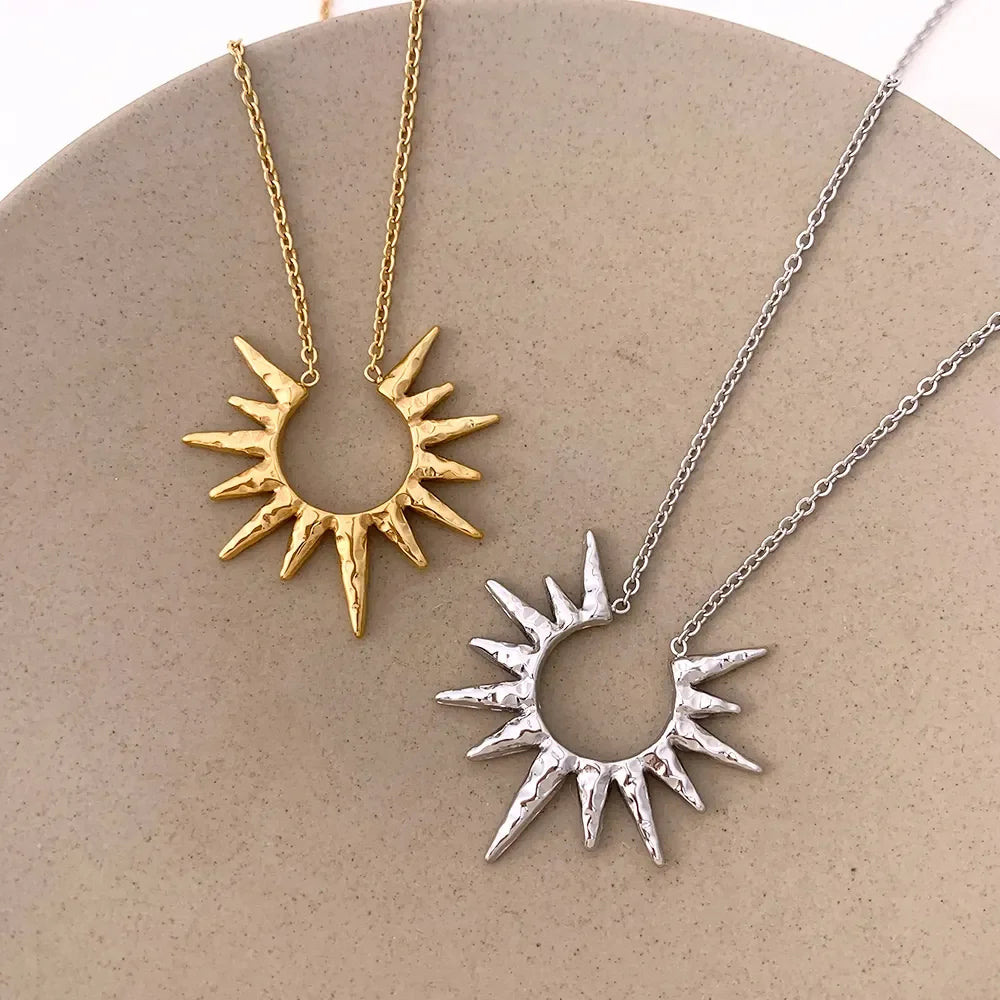 Hammered Sunburst Necklace