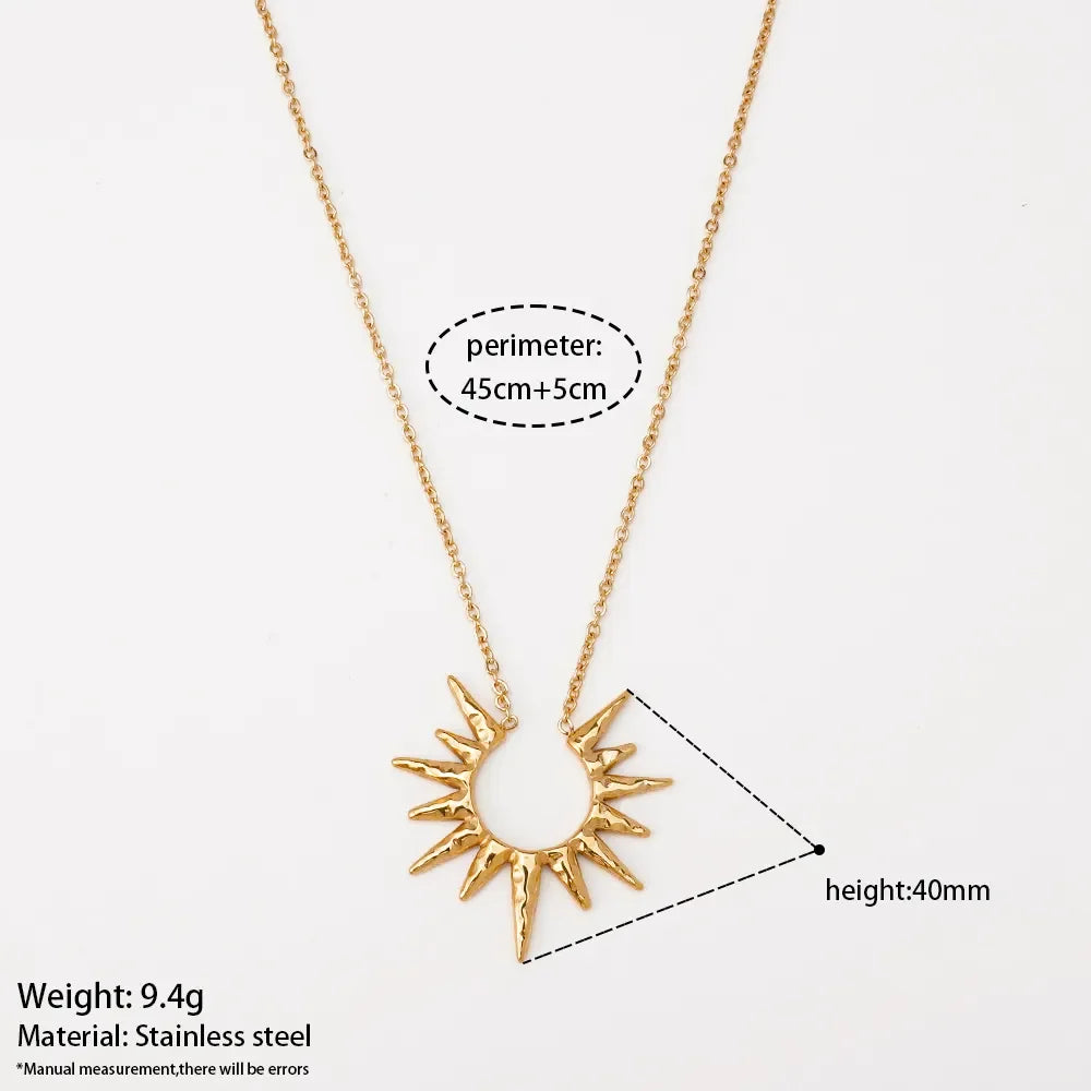 Hammered Sunburst Necklace