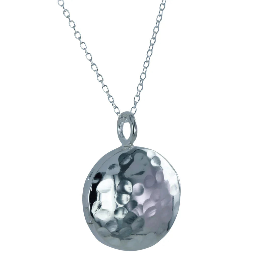 Reeves & Reeves - Kitty Hammered Locket Necklace
