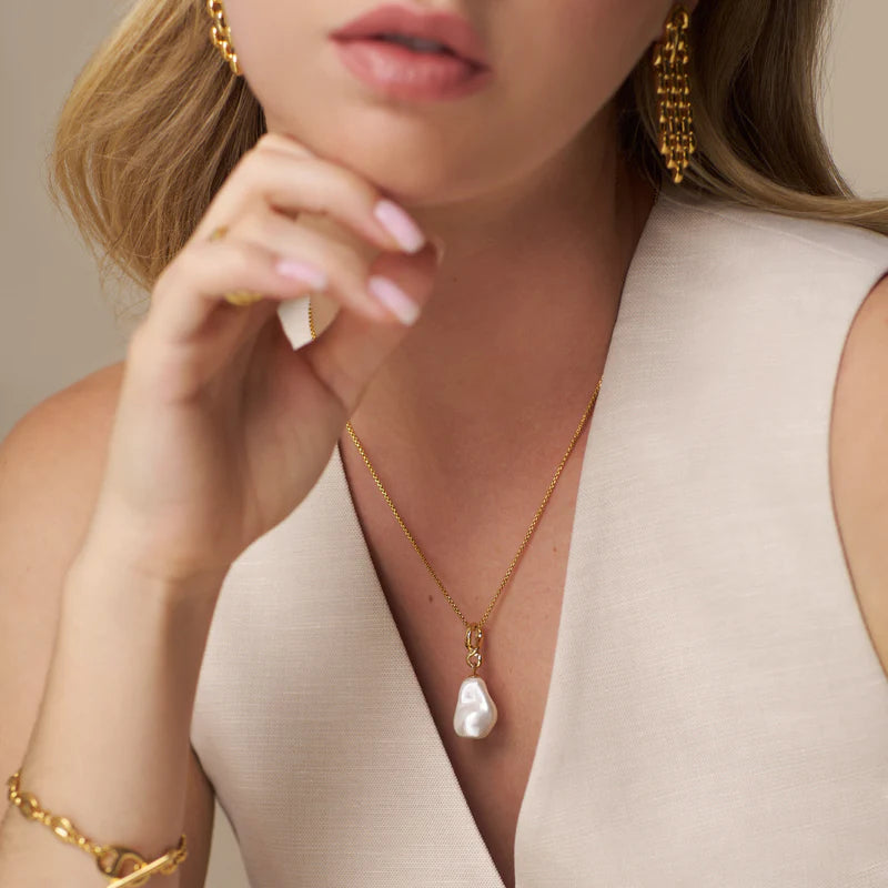 Orelia - Statement Pearl Drop Necklace