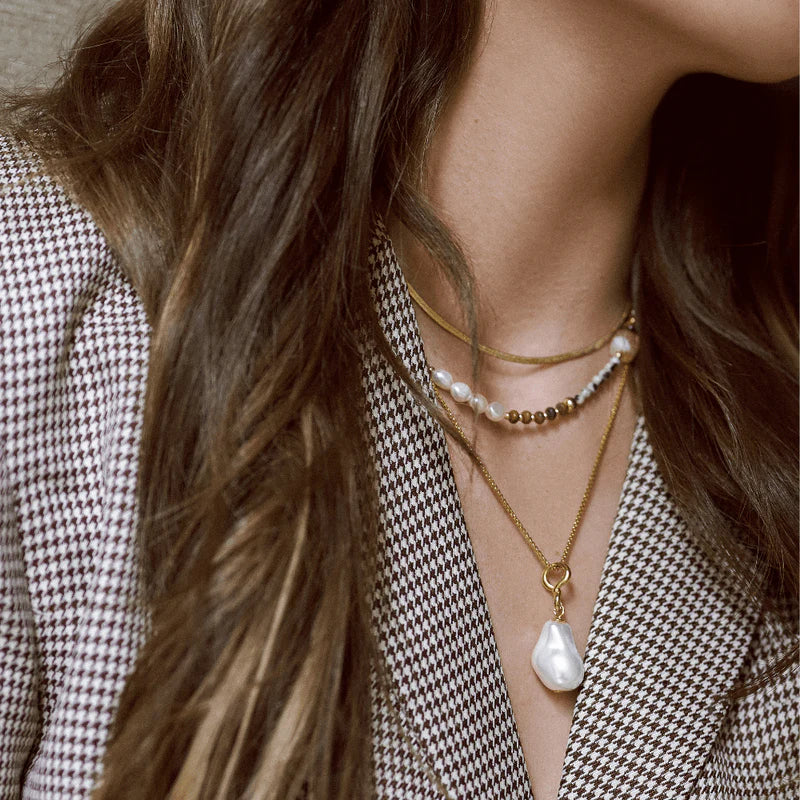 Orelia - Statement Pearl Drop Necklace