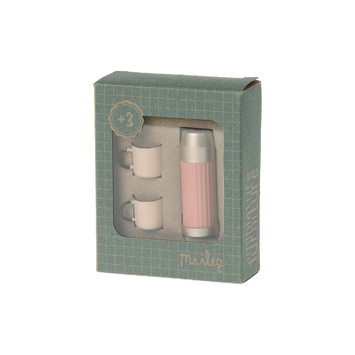 Maileg - Thermos and Cups - Coral