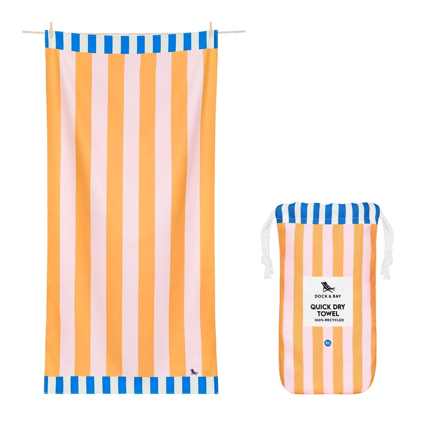 Dock & Bay - Beach Towel - Mellow Yellow - XL
