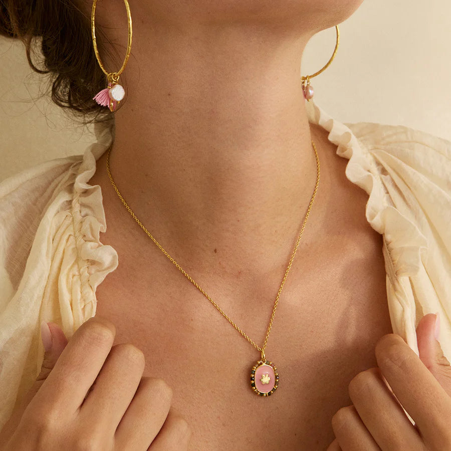 Ashiana - Newport Star Pendant Necklace - Pink