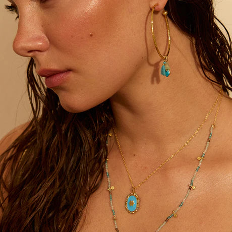 Ashiana - Newport Star Pendant Necklace - Turquoise