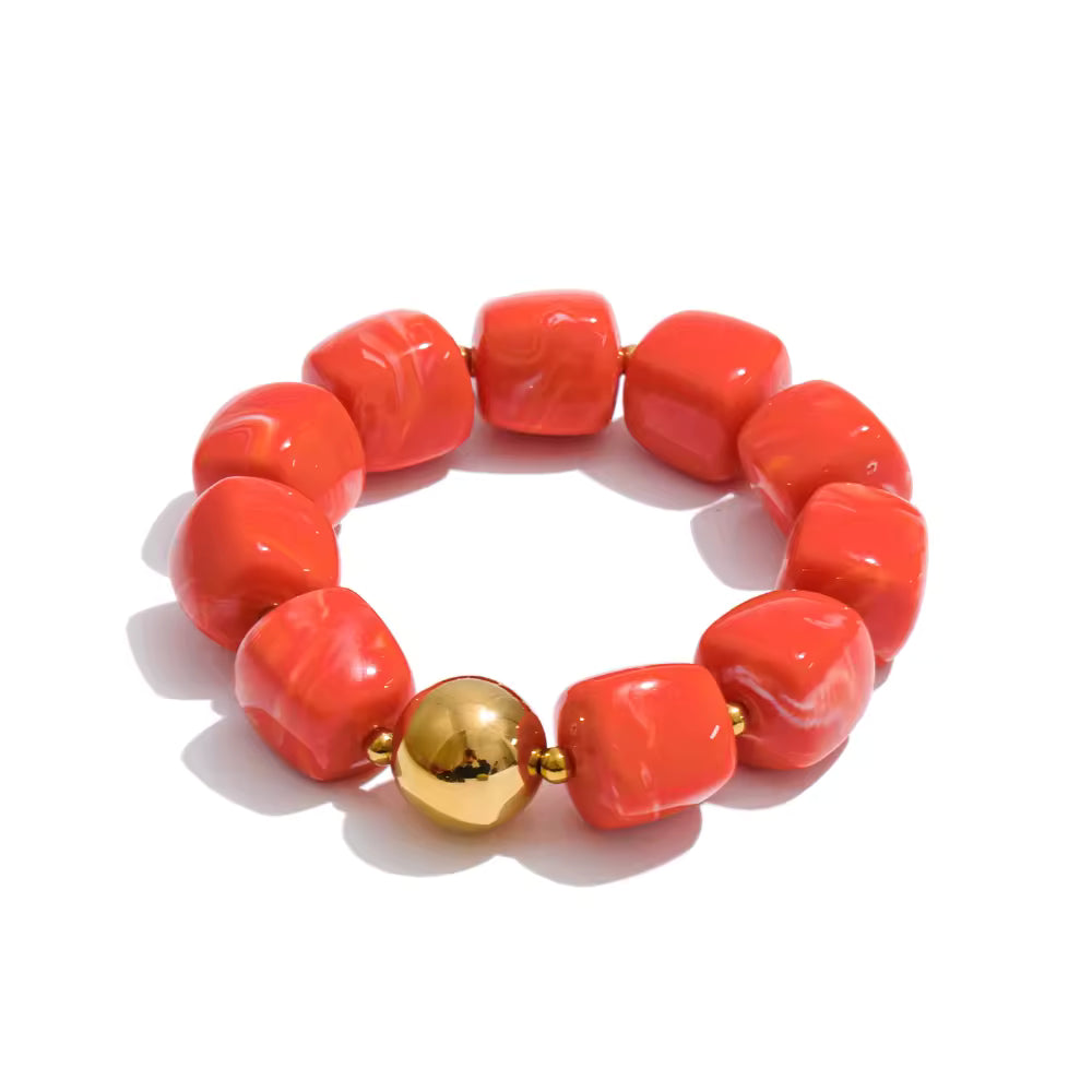 Acrylic Beaded Chunky Bracelet