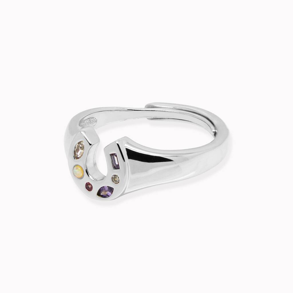 Mini Lucky Charm Adjustable Signet Ring - Gold
