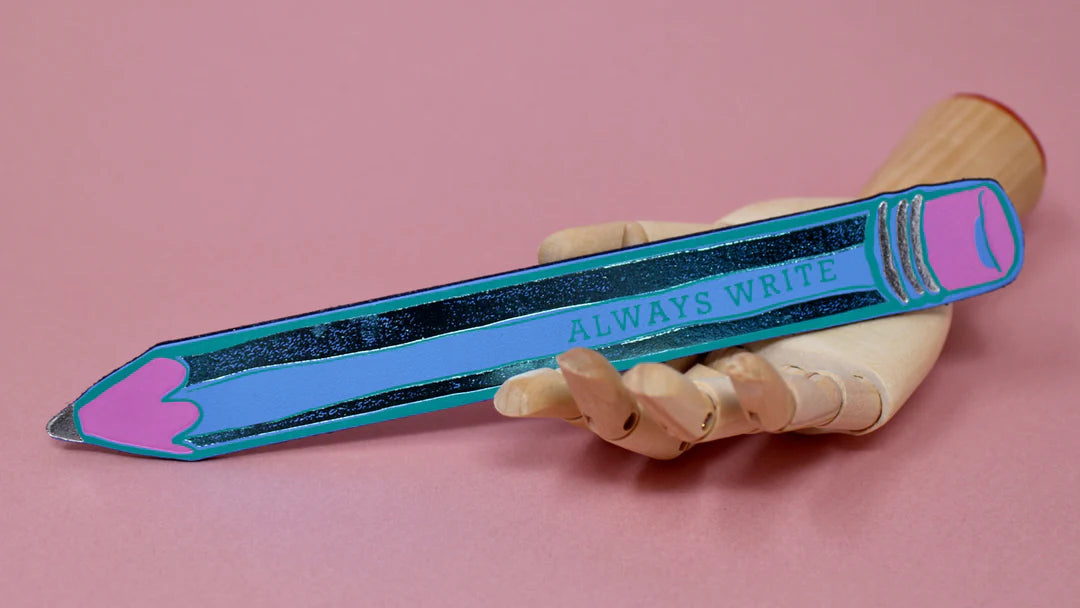 Ark - Always Write Pencil Bookmark - Cornflower