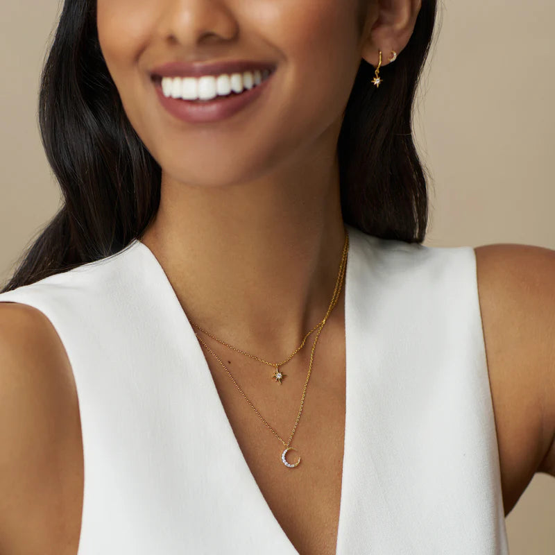 Orelia - Crystal Starburst Micro Hoop - Gift Box