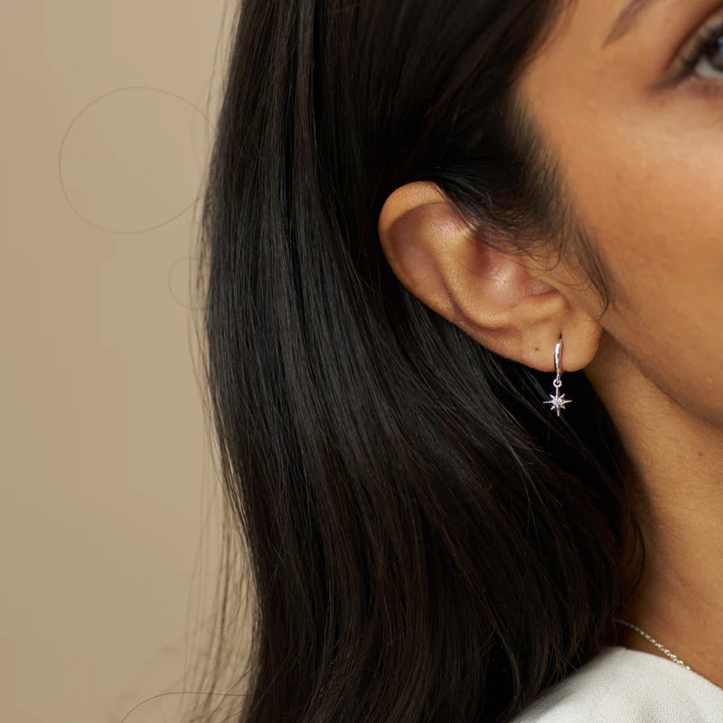 Orelia - Crystal Starburst Micro Hoop - Gift Box