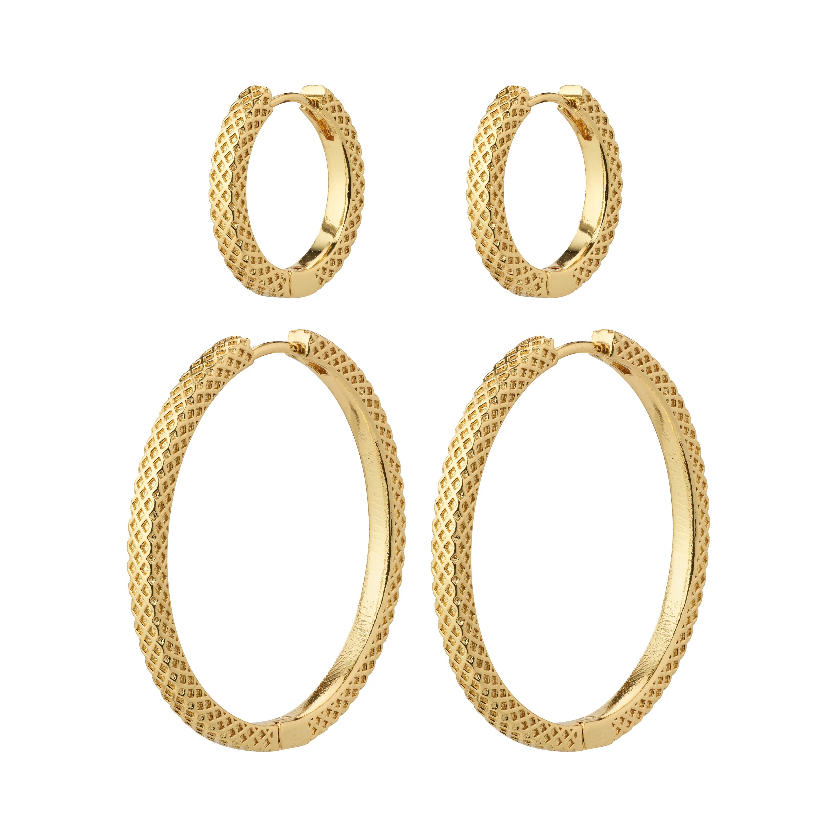 Pulse - 2-in-1 earrings Gold Plated