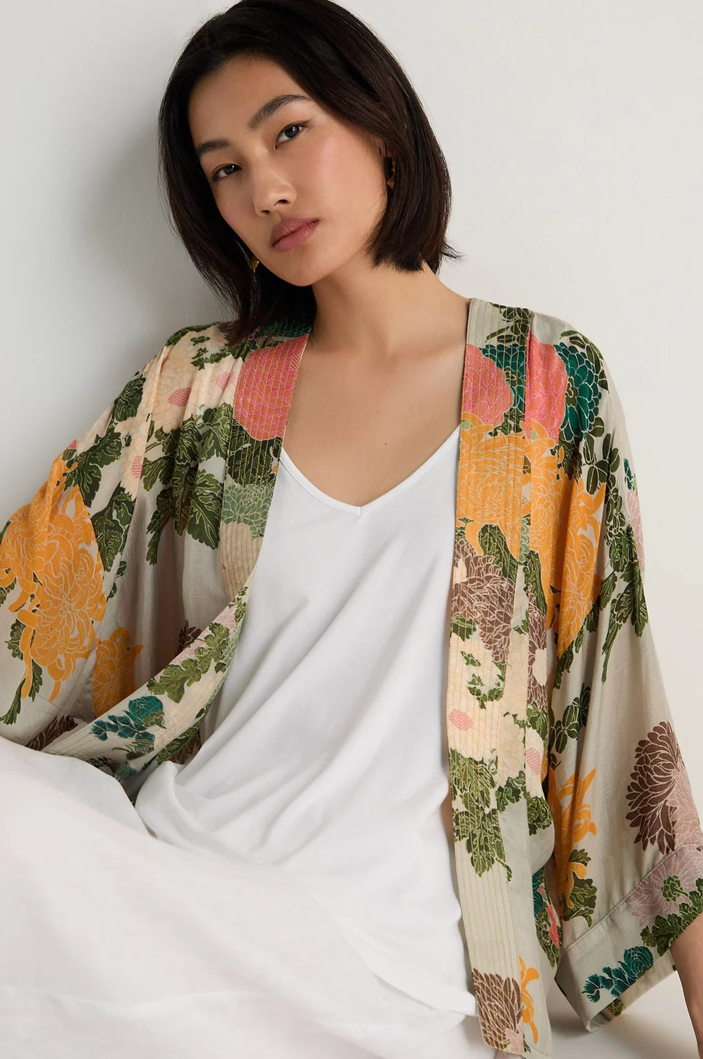 One Hundred Stars Kimono - Jacquard Putty