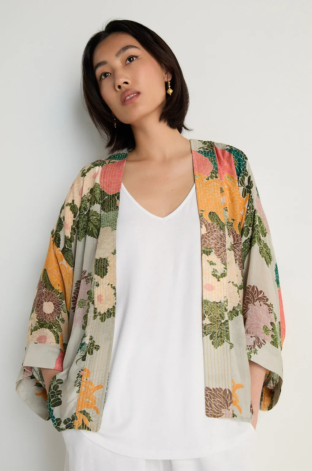 One Hundred Stars Kimono - Jacquard Putty