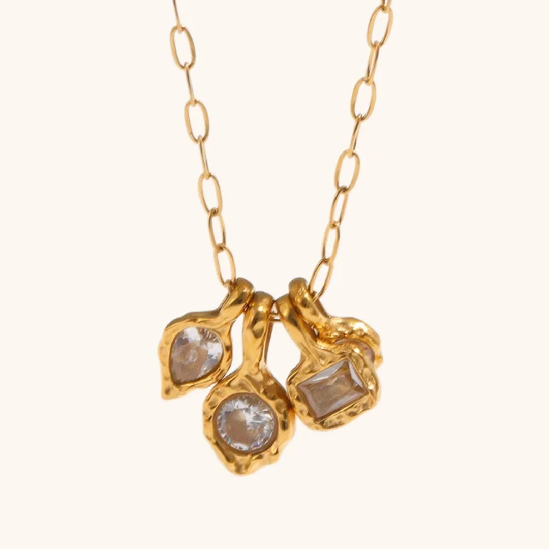 Multi CZ Charm Necklace