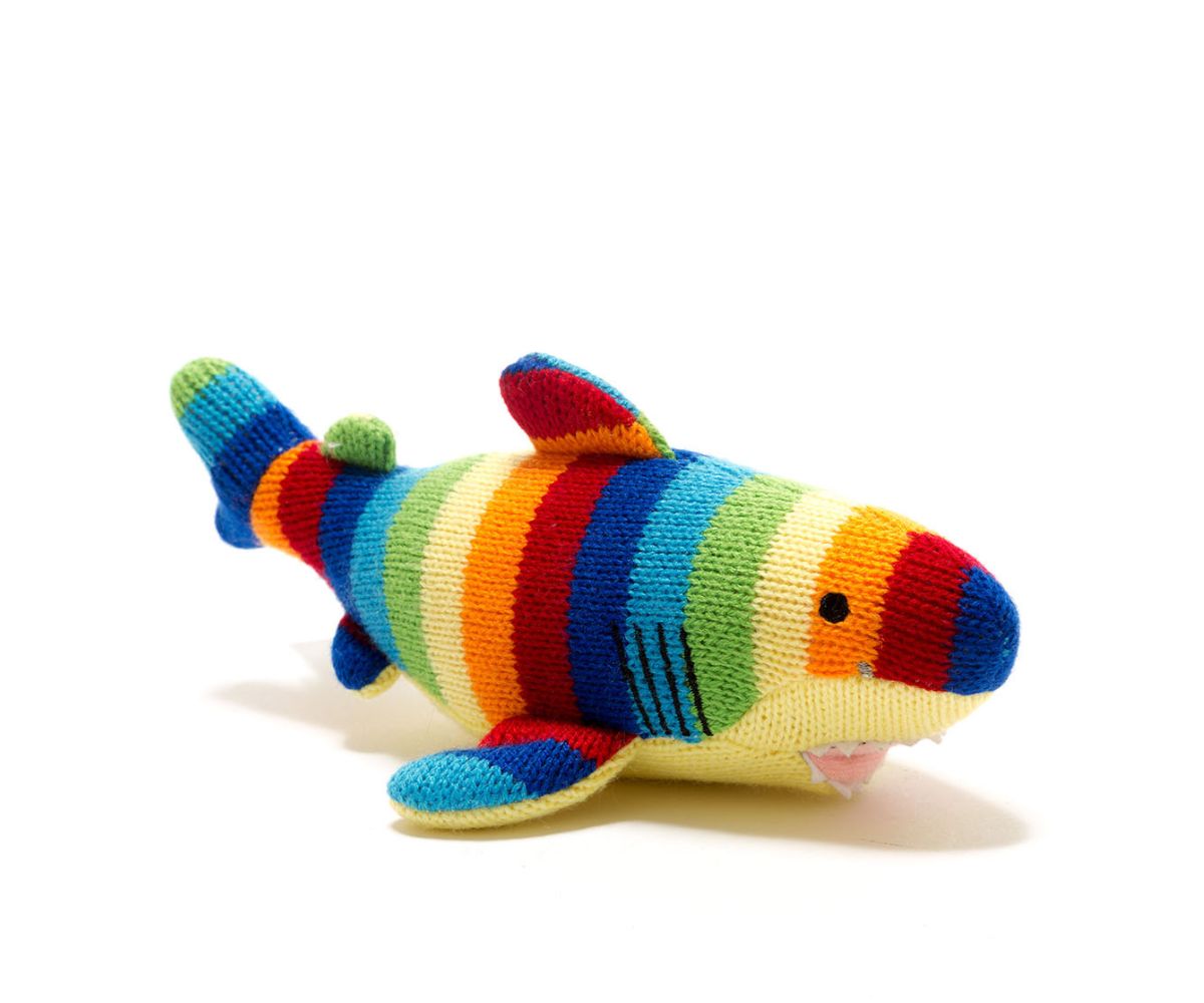 Best Years - Knitted Shark Baby Rattle