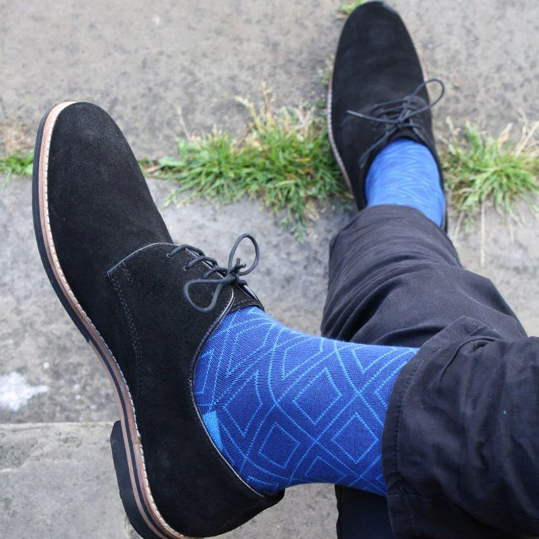 Swole Panda - Blue Diamond Bamboo Socks