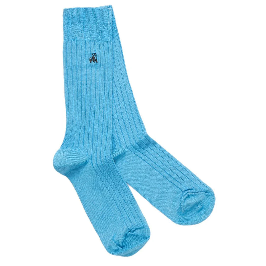 Swole Panda - Sky Blue Bamboo Socks