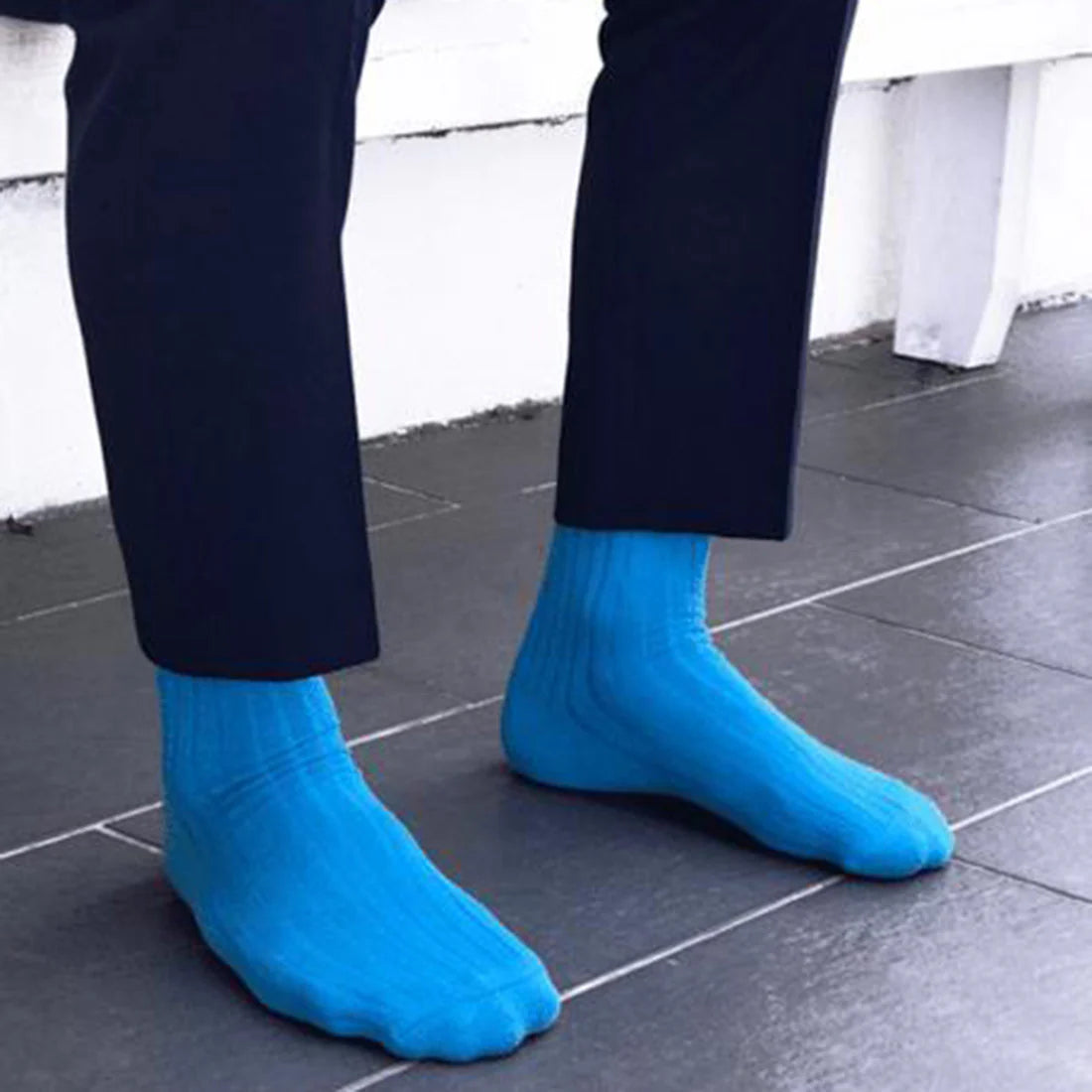 Swole Panda - Sky Blue Bamboo Socks