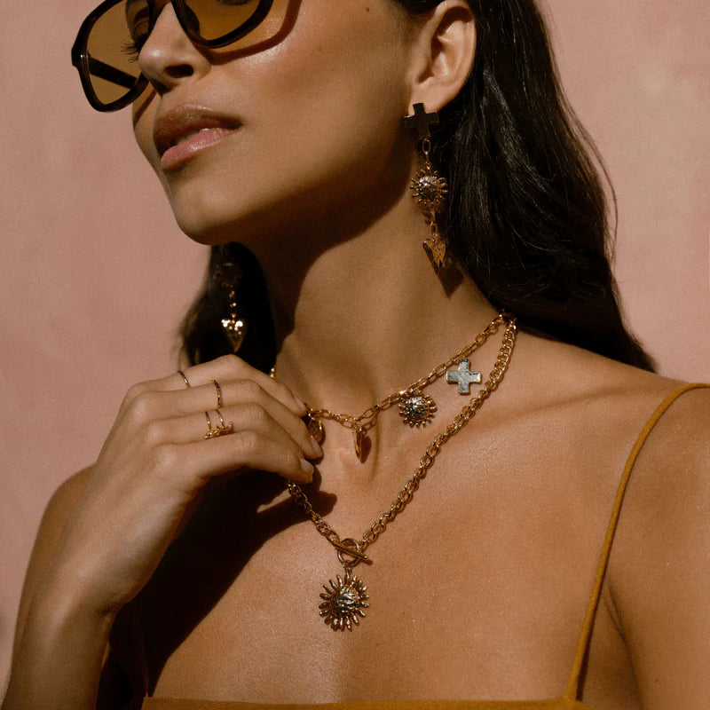 Orelia - Statement Molten Charm Necklace