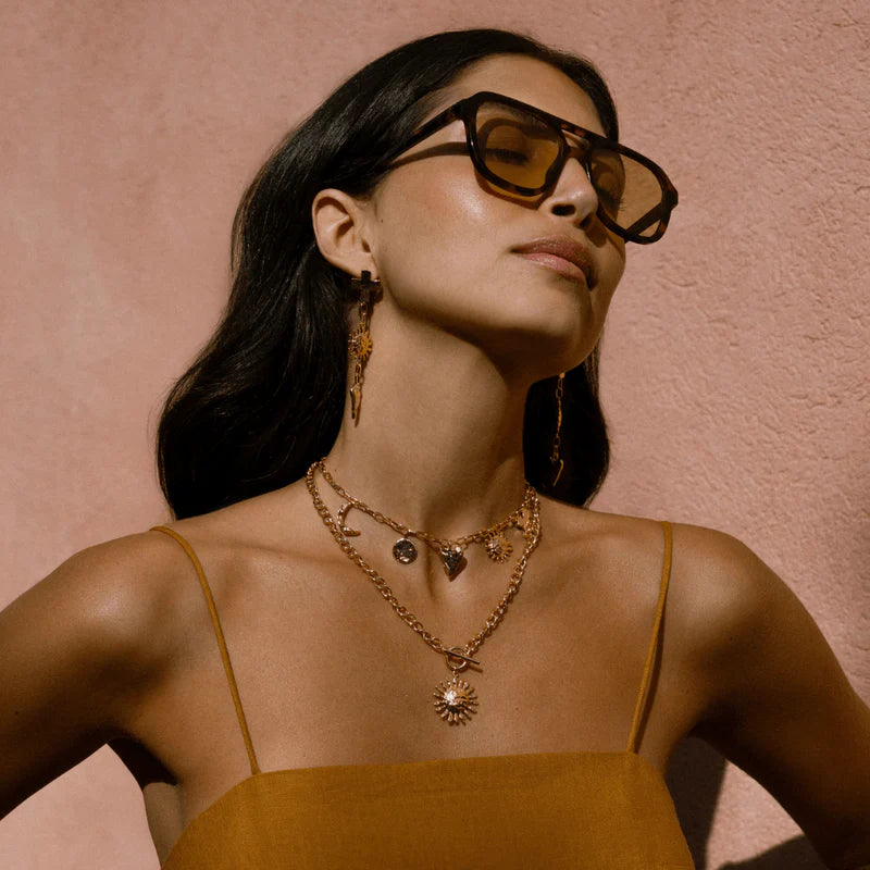 Orelia - Statement Molten Charm Necklace