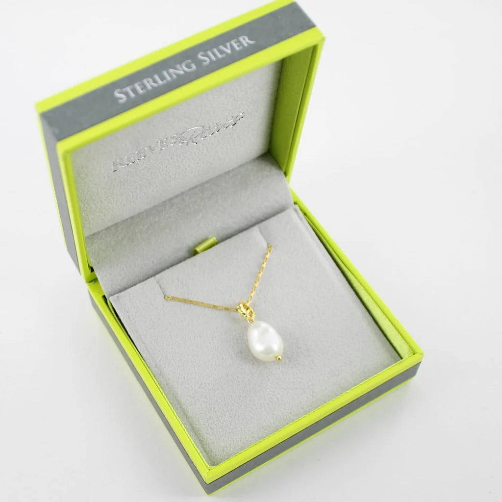 Reeves & Reeves - Pearl Drop Necklace - Silver