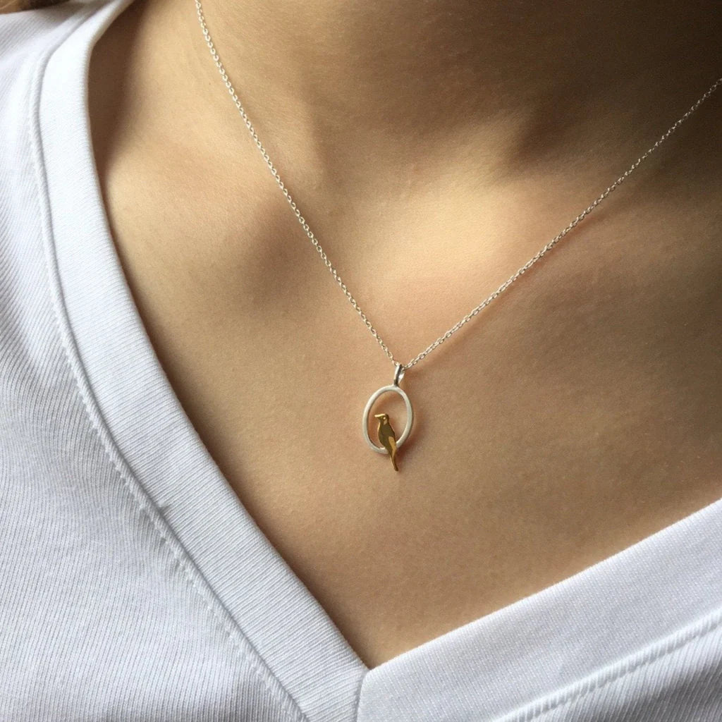 Reeves & Reeves - Single Bird Necklace - Silver