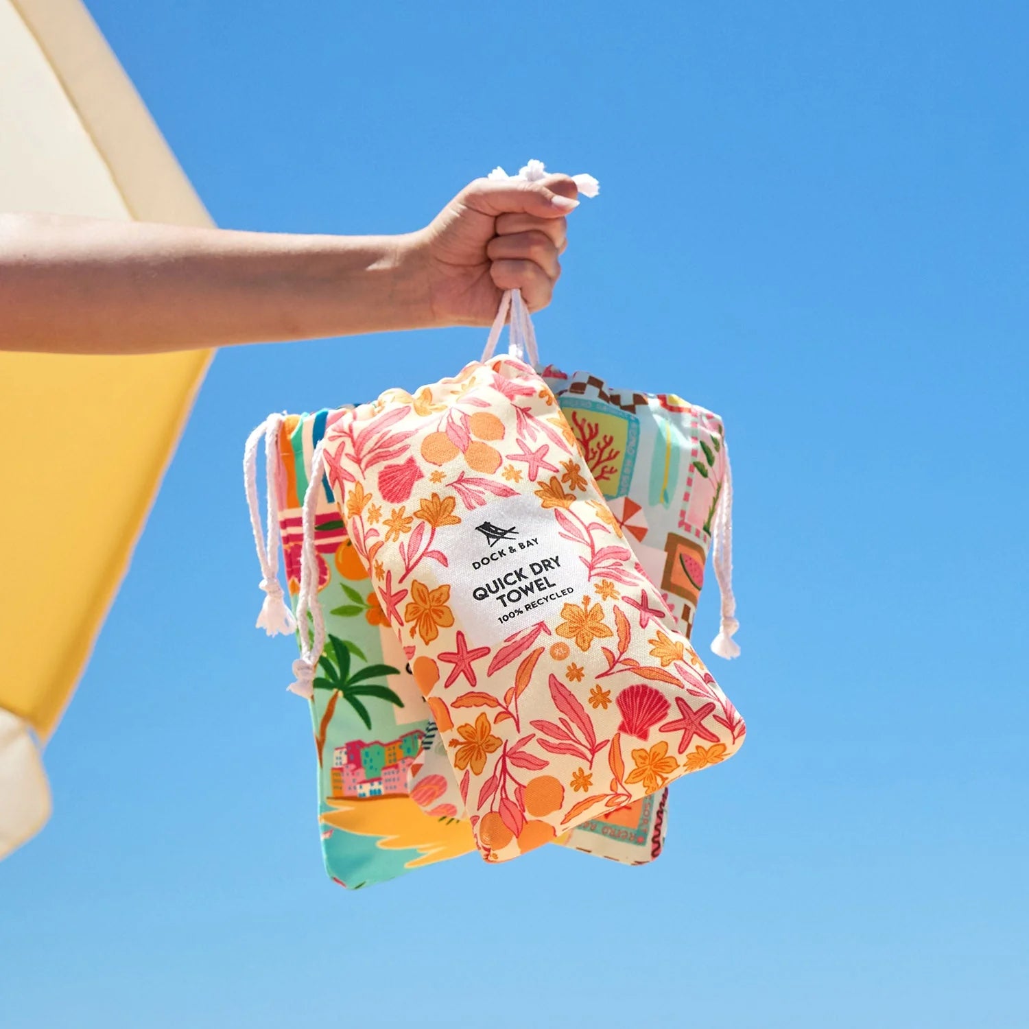 Dock & Bay - Beach Towel - Tangerine Tide - Large