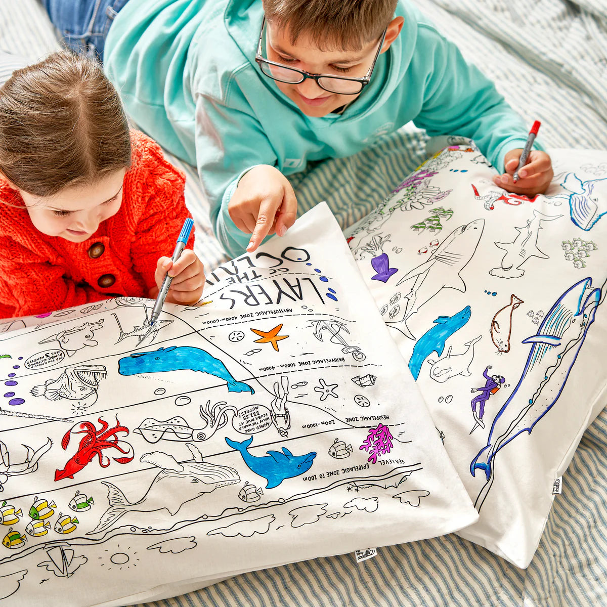 Eat Sleep Doodle - Pillow Under The Sea