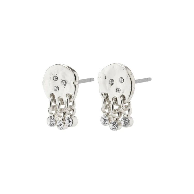 Breathe Crystal Earring Silver Plated