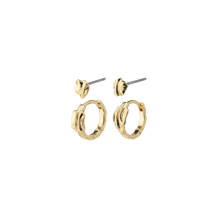PEACE Hoops/Studs Gold Plated Earrings