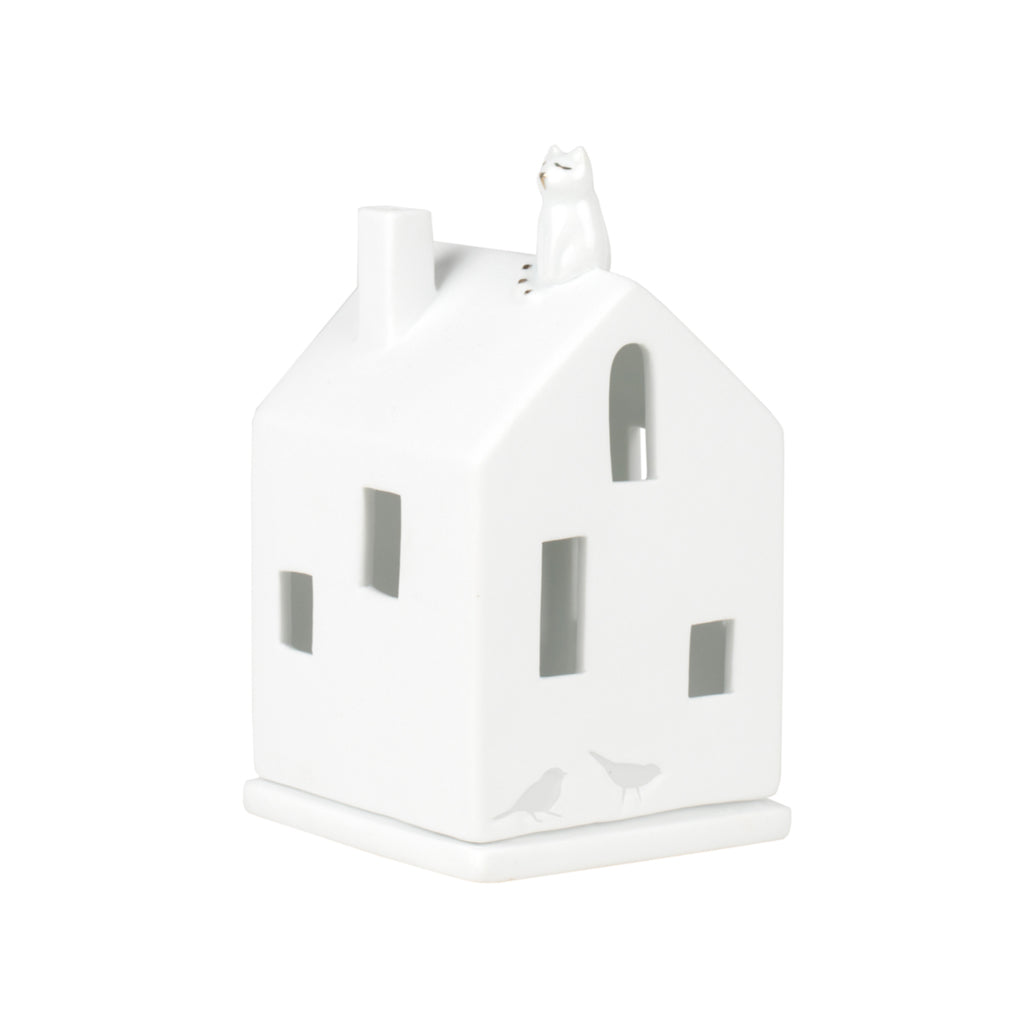 Porcelain Cat Lighthouse - Tealight Holder
