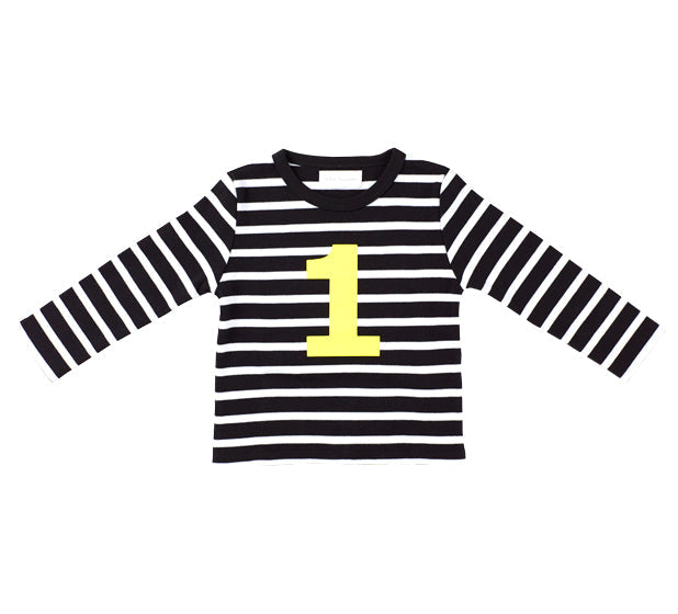 Black and White Breton Striped Age Top - Age 1