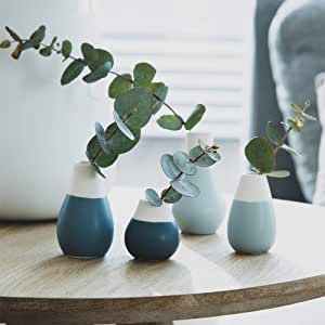 Mini Blue Pastel Vases - Set of 4