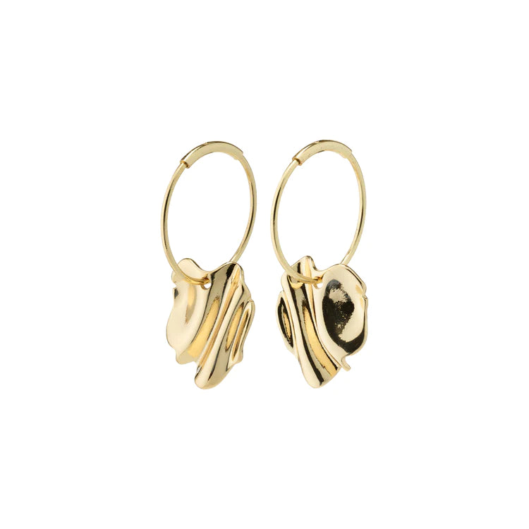 Wavy Hoops Gold Plated
