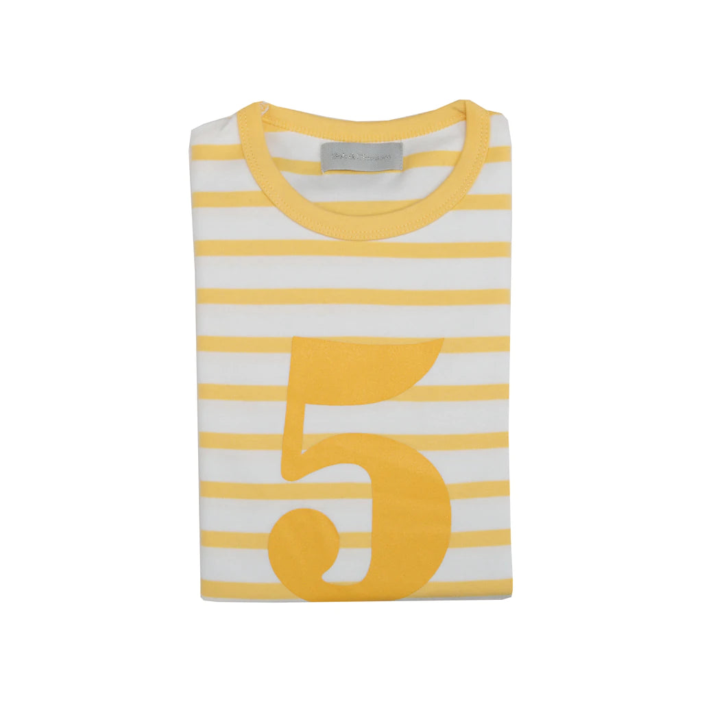 Yellow & White Striped Top - Number 5