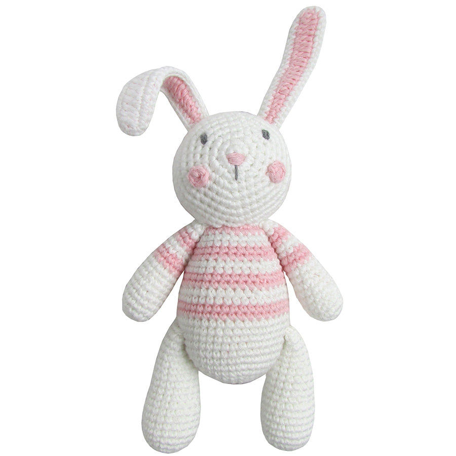 Crochet Bunny Rattle Toy - Albetta