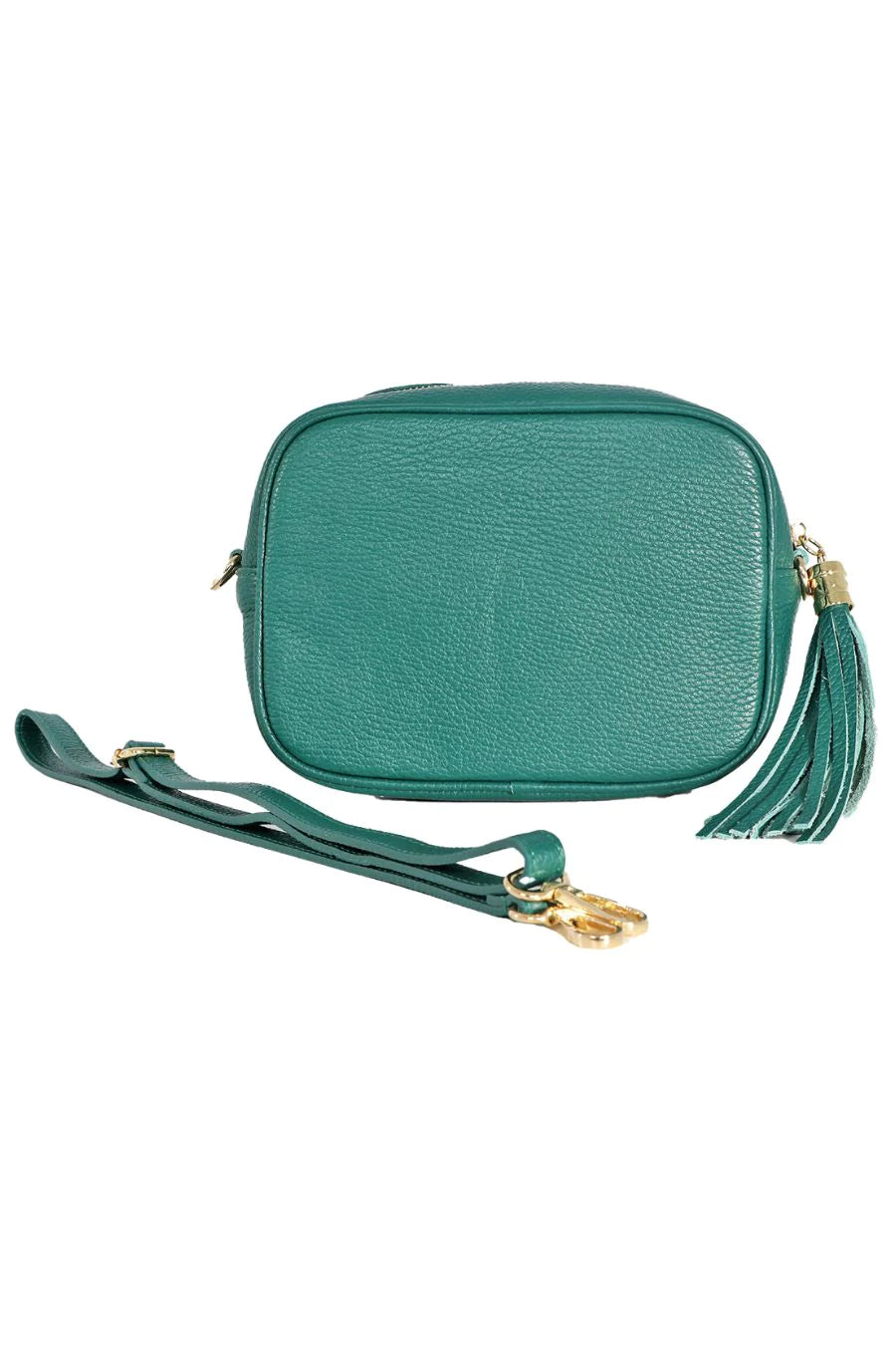 Emerald Italian Leather Camera Bag